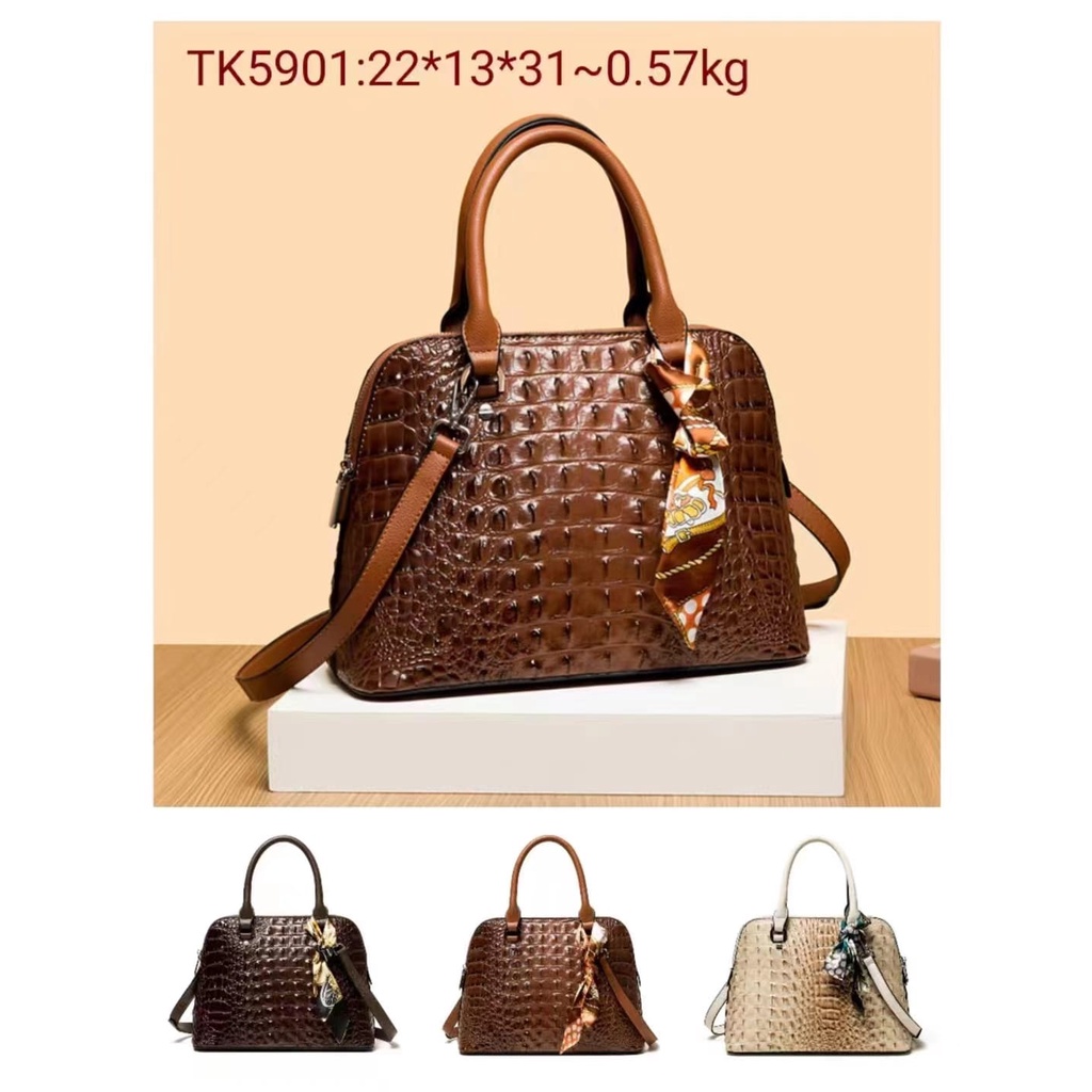 Tas pesta wanita, tote ALMA Croco fashion 5901