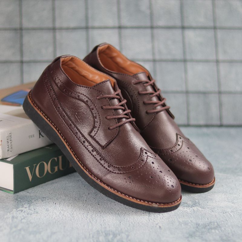 Sepatu Formal Pria Hitam Tali Kasual Casual Kulit Pu Antislip Original Kerja Kuliah Kantor Kondangan Xshoesbdg.id x Saga