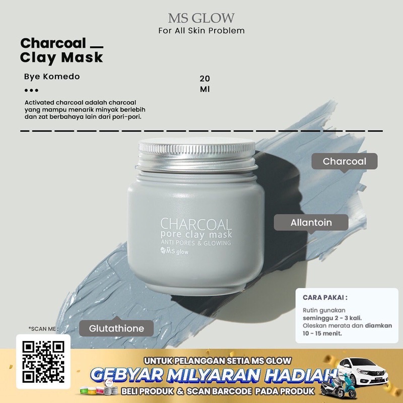 V2L Ma Glow CHARCOAL CLAY MASK