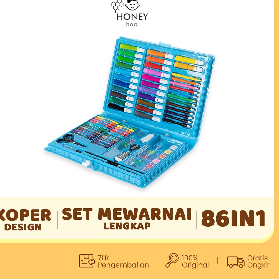

LKJ-64 Honey Boo - Krayon Alat Lukis Mewarnai 86pcs Crayon 86pcs Premium