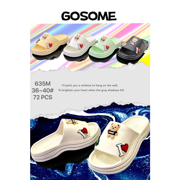 Sandal Slop Fuji Wanita Gosome Sandal Beruang 36-40 | 635M