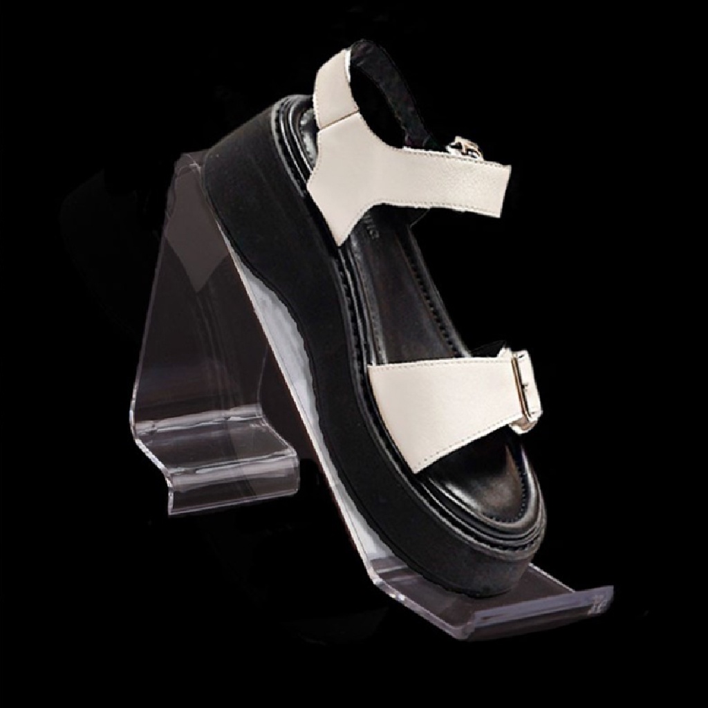 /Fashion Hot//// Stand Display Toko Sepatu Plastik Bening Rak Holder Stand Display Sandal.