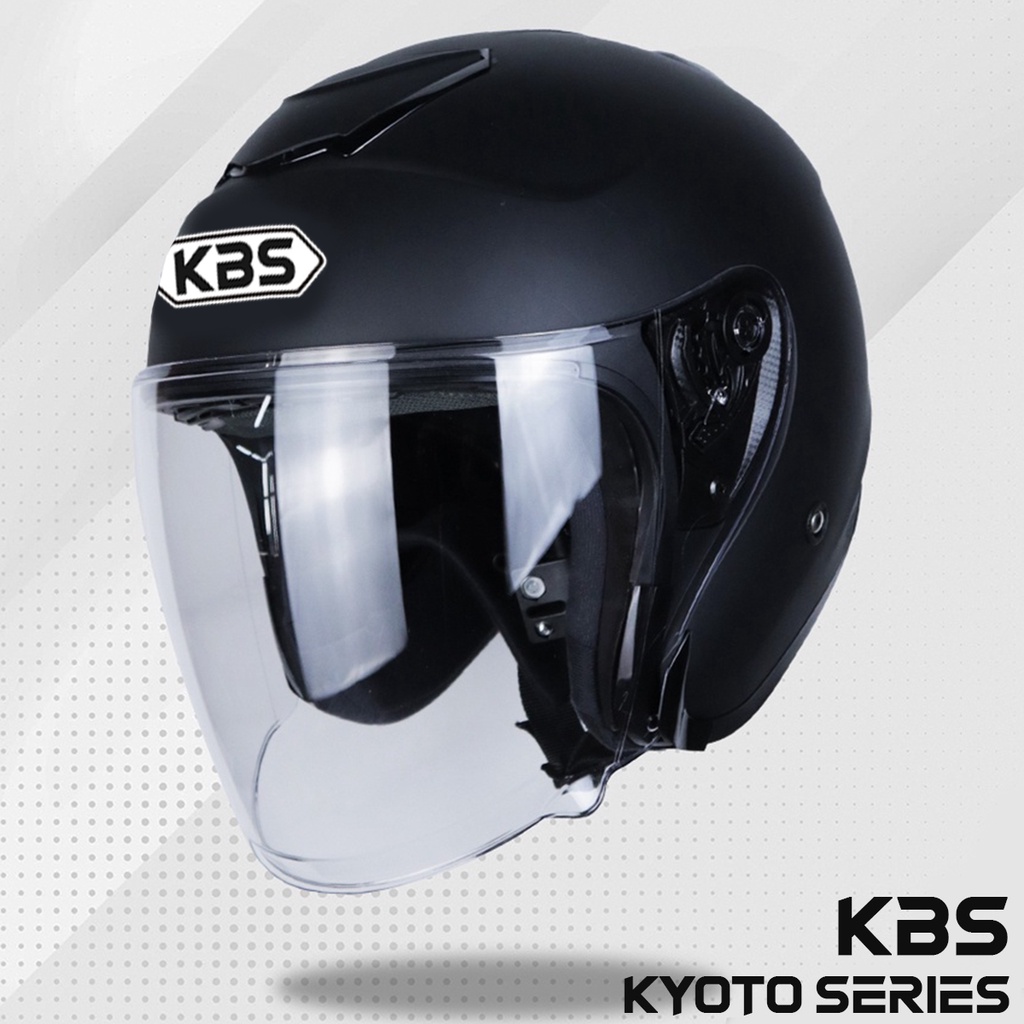 Helm KBS KYOTO Black Dof / Half Face SNI PREMIUM Untuk Pria Dan Wanita Dewasa COD