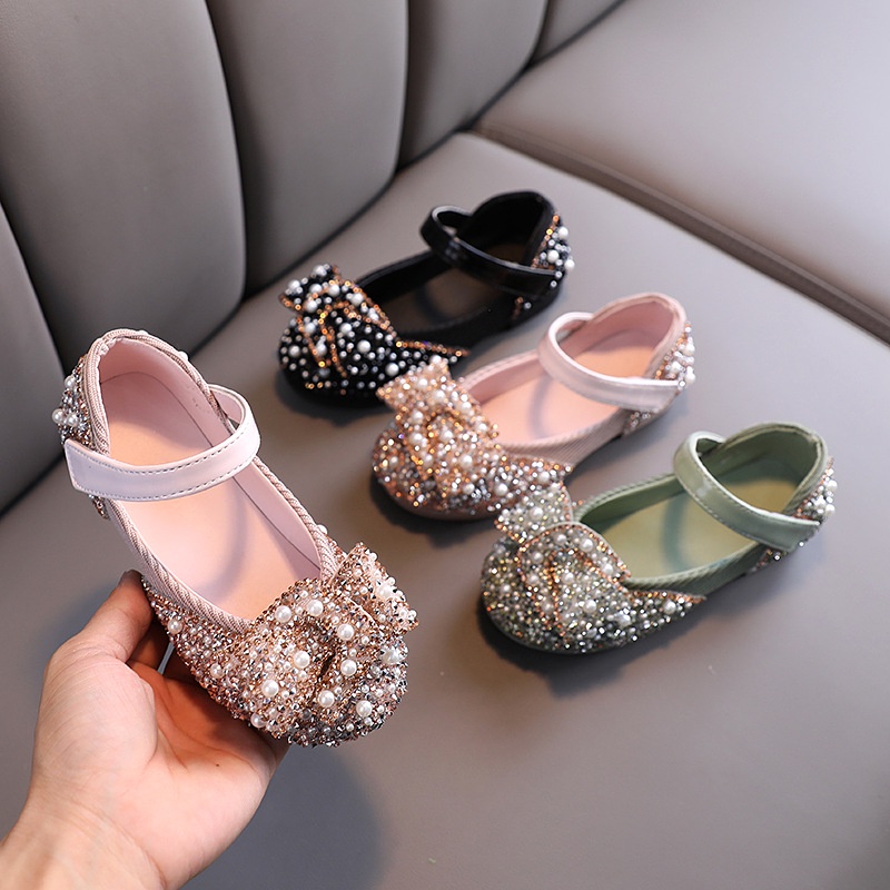 [Brandedbaby] 21-36 SEPATU PESTA ANAK PEREMPUAN PITA DIAMOND / SEPATU FLAT ANAK PEREMPUAN