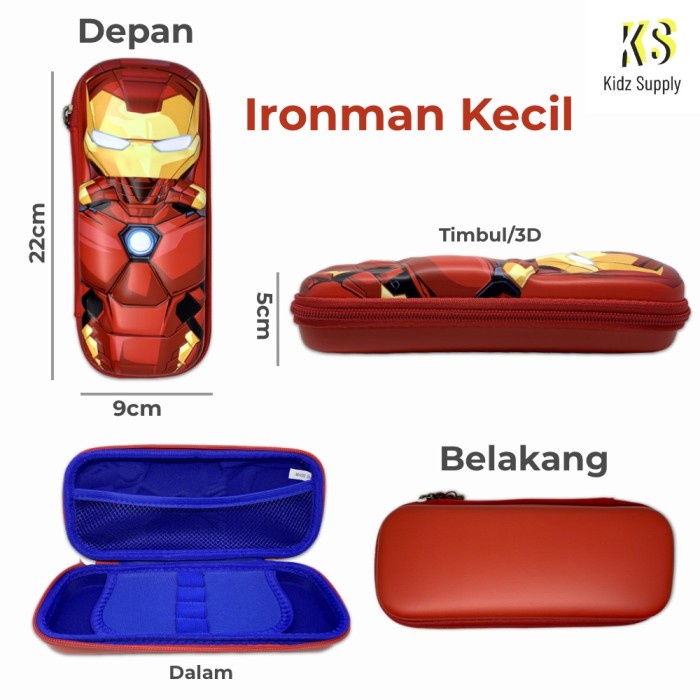 

Tempat Pensil Tempat Kotak Pensil Hardcase Smiggle Anak Laki Karakter Timbul 3D