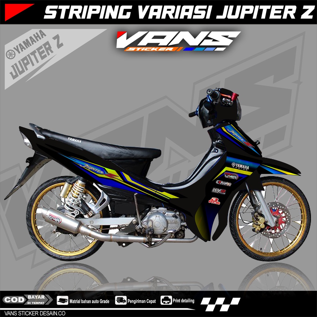 Striping Jupiter Z burhan - lis sticker variasi motor jupiter z,burhan desain racing