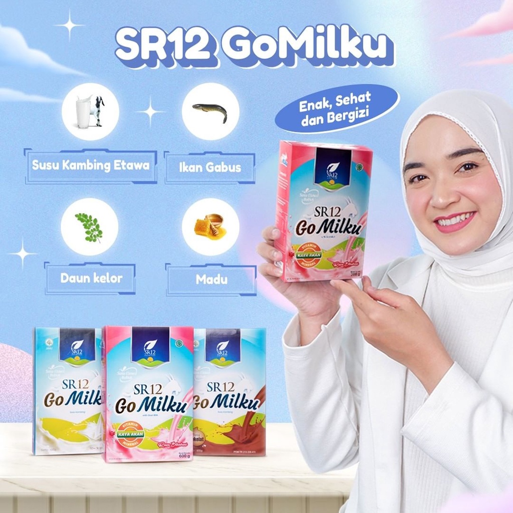 Produk Terlaris !!! Go Milku SR12 Susu Kambing Etawa Bubuk 200gram | Go Milku Susu SR12 Etawa Halal Terbaik | Susu Kambing Gomilku | Susu Etawa Susu Herbal