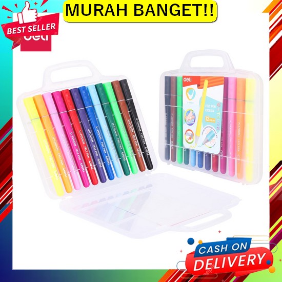 

24 Warna Crayon Plastik Krayon Lengkap Set Mewarnai Anak Sekolah/ Kera Deli Felt Pen / Spidol Warna 12/24 Warna Terang Nyaman Digenggam Ec10604 Ec10624