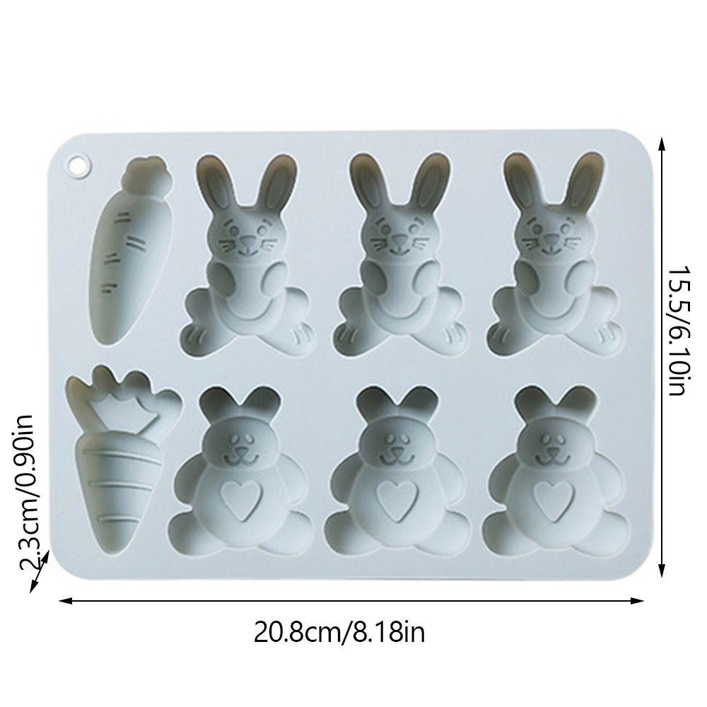 Solighter Easter Cetakan Silikon Alat Panggang Dekorasi Liburan Baking Pan 8rongga