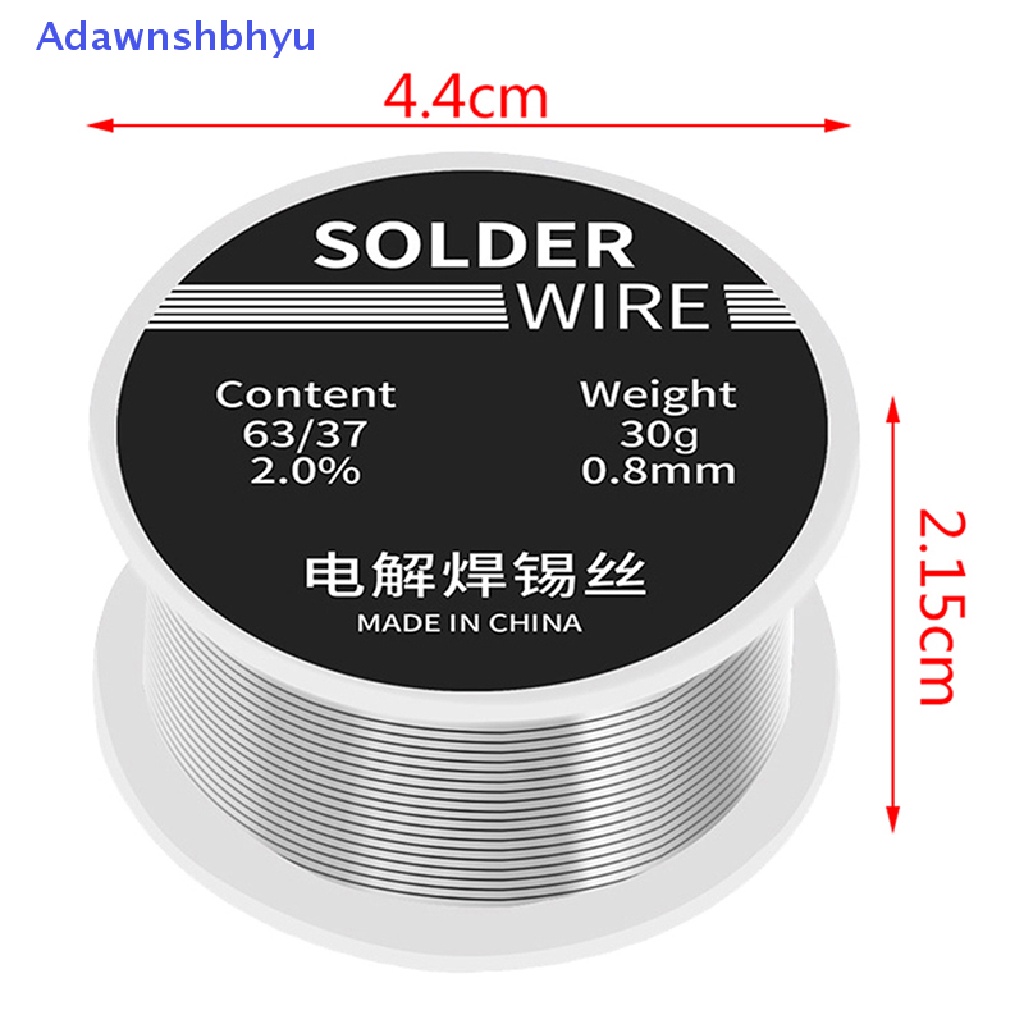 Kawat Solder Las Adhyu 30g 0.8mm Kemurnian Tinggi Low Fusion Spot Rosin Soldering Wire ID