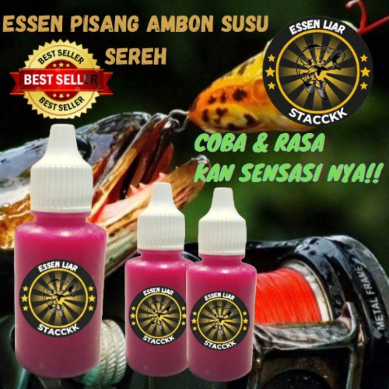 (Termurah) Esen pisang ambon susu sereh / esen oplosan / esen ikan mas