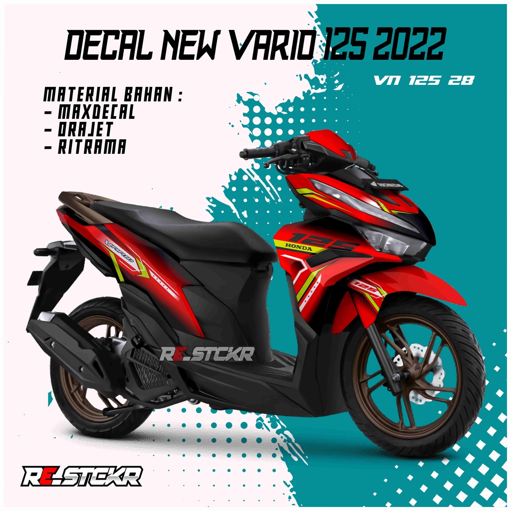 Decal new vario 125 2022 race 28 vario 125 new