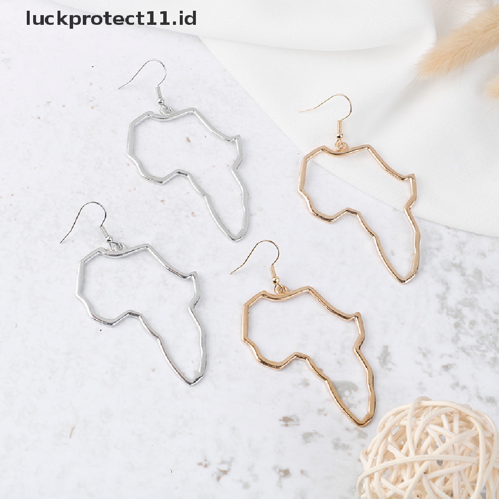 /Fashion Hot// Fashion// Lucu Paduan Peta Afrika Etnik Afrocentric Tribal Hook Drop Earrings Hadiah.