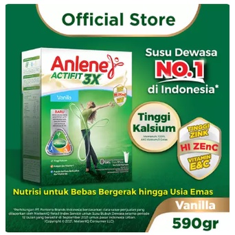 

Anlene Actifit 3X Susu Bubuk Dewasa Vanila 590g - Tulang & Sendi