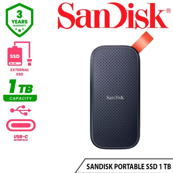 SSD Sandisk E30 1TB - Portable SSD Eksternal USB 3.2