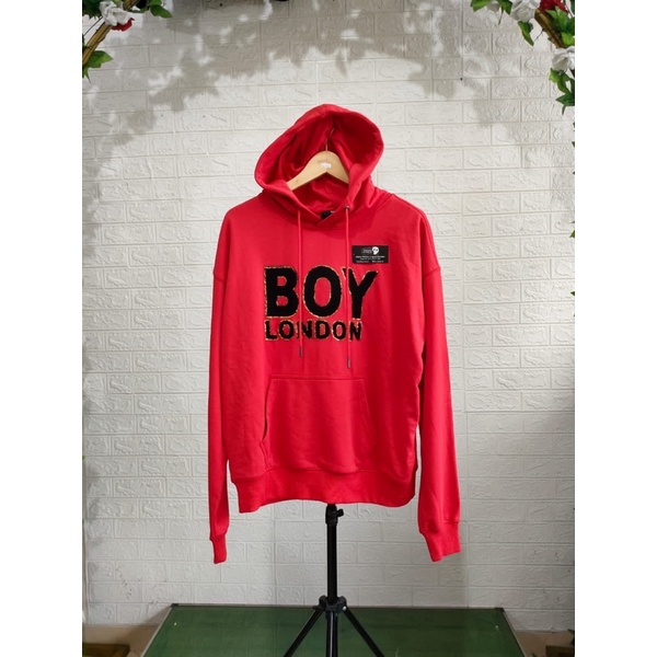 HOODIE BOY LONDON PRIA WANITA KOREA RARE ITEM RED