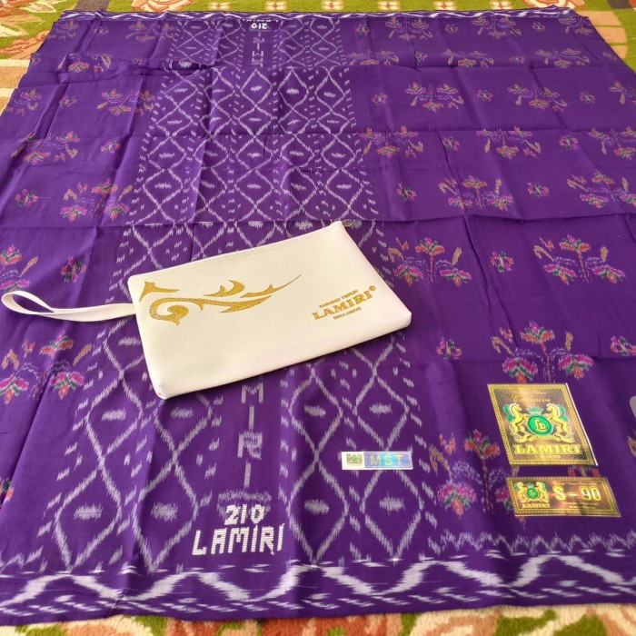 {FamilyStore} sarung lamiri motif kembang sutra istimewa - Ungu Limited