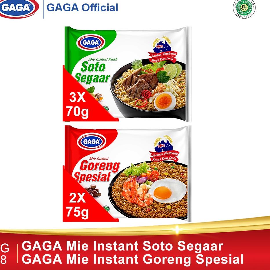 

【MEGA SALE】 GAGA Mie Soto Segaar 70g 3pcs, GAGA Goreng Special 75g 2pcs (GG68)