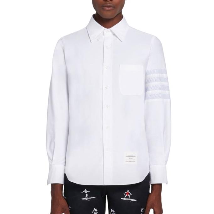 THOM BROWNE SHIRT OXFORD BUTTON DOWN SIG 4-BAR WHITE (DEPTSTORE STOCK) HRT5646946T