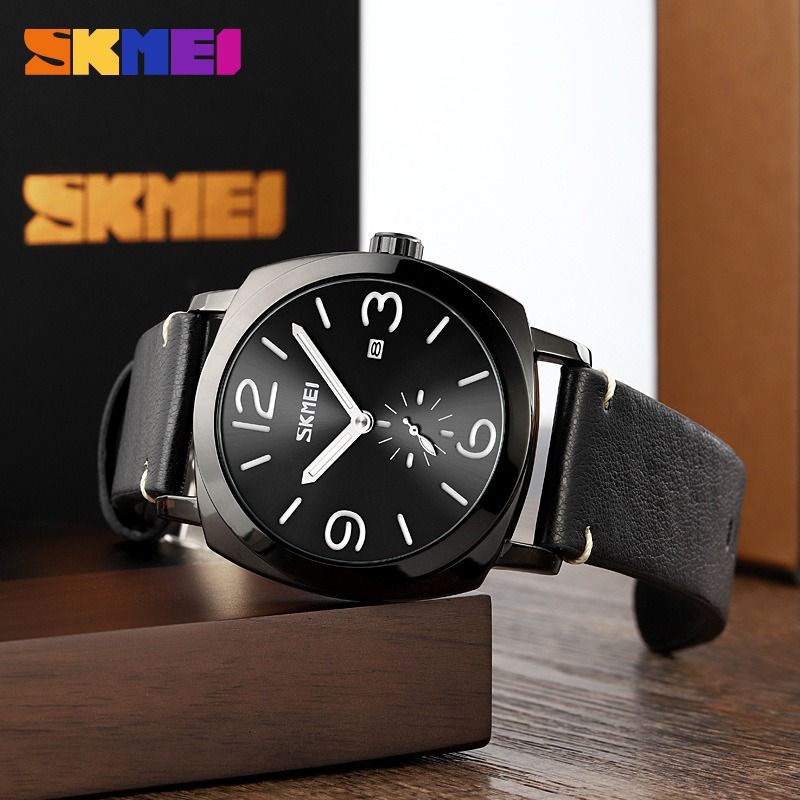 SKMEI 9305 JAM TANGAN PRIA ORIGINAL TAHAN AIR TALI KULIT