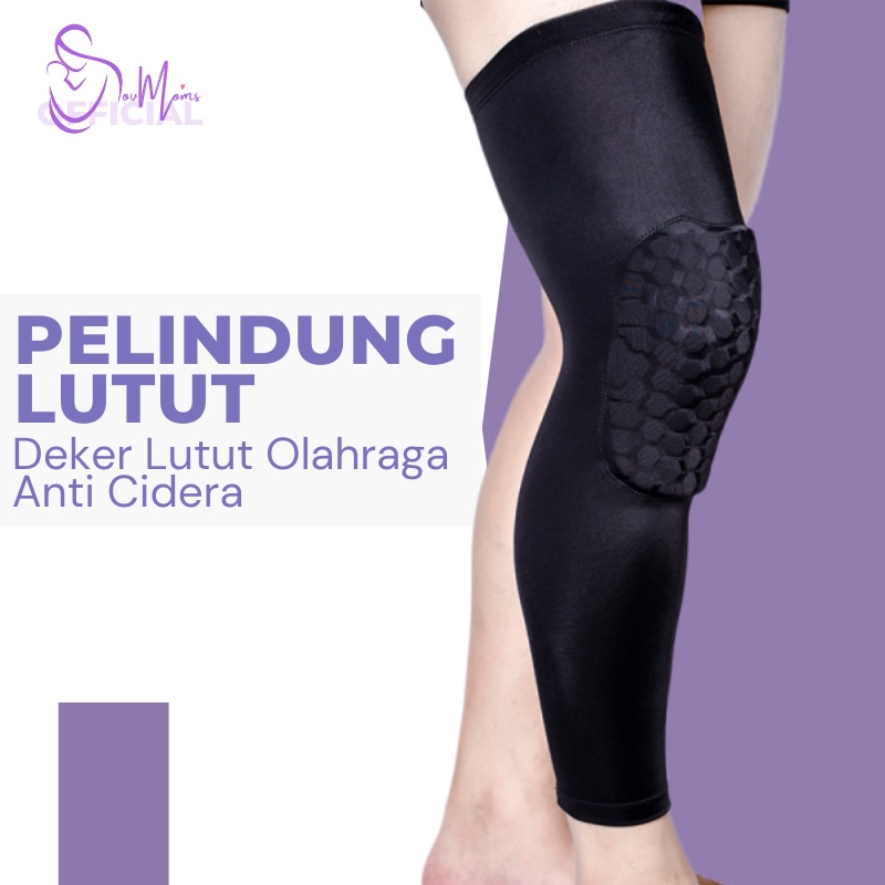 Deker PELINDUNG LUTUT Kneepad Olahraga Sepak Bola Futsal Volly Kneeped Deker Kaki Pelindung Lutut Panjang Original Dekker Pengaman Lutut Knepad Pelindung Dengkul Olahraga Kiper Futsal Basket Murah Leg Knee Sleeve Honeycomb