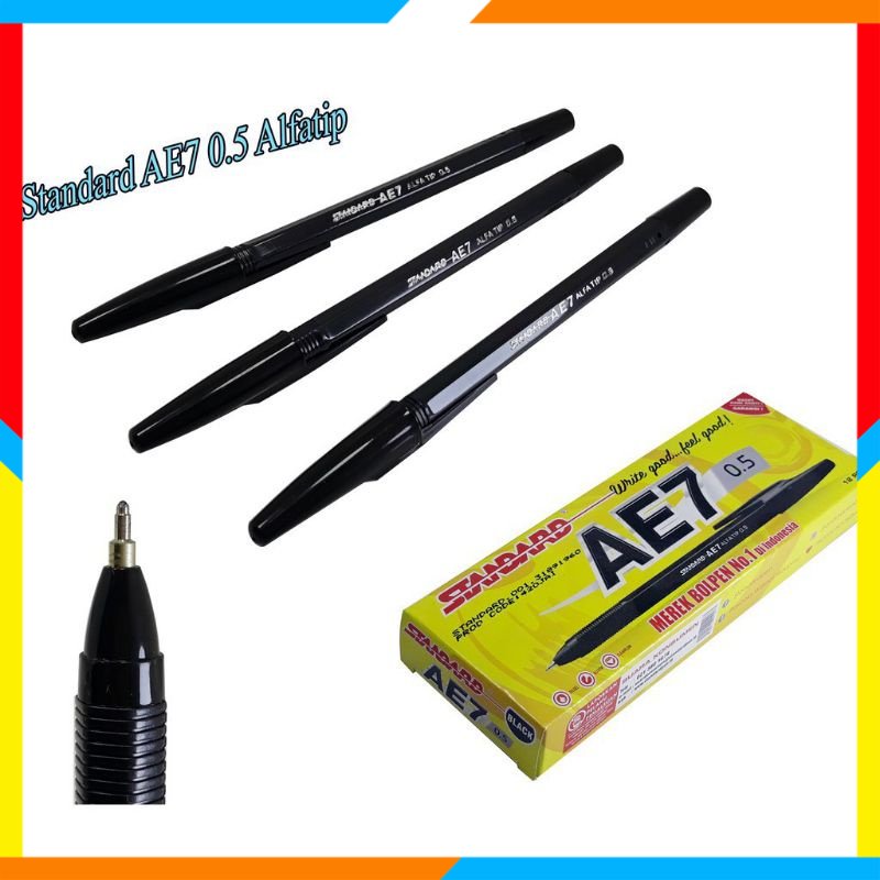 

Ballpoint Pulpen Bolpen Standard AE7 Hitam