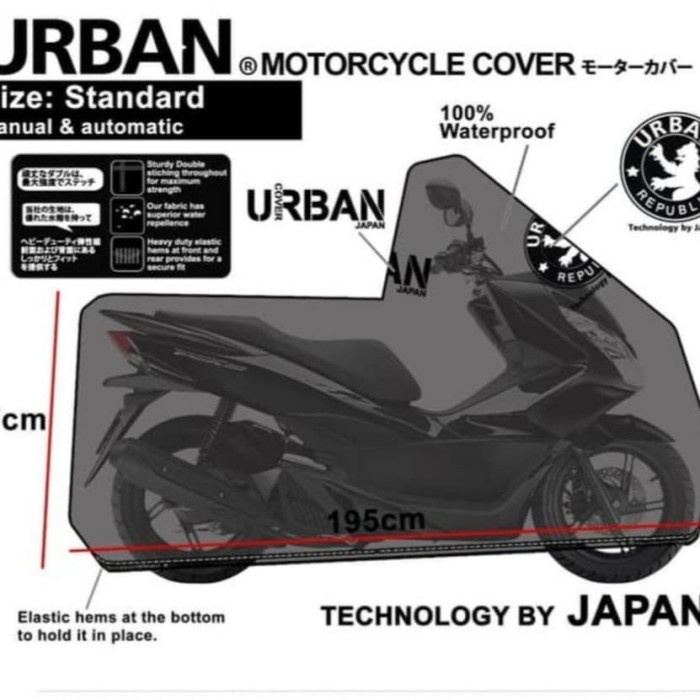 COVER MOTOR URBAN UKURAN STANDAR VARIO 125 / SARUNG MOTOR URBAN