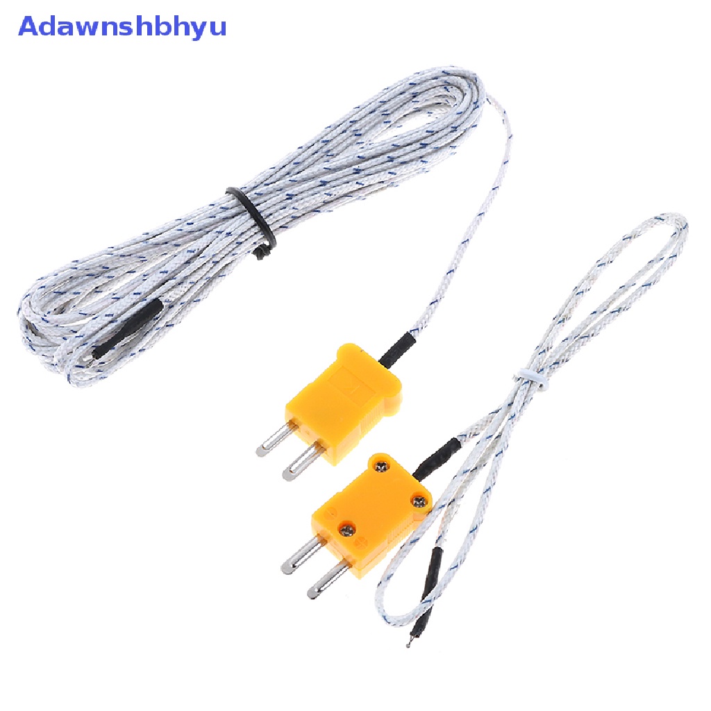 Adhyu 1PC K type sensor Suhu thermocouple probe Kabel Kawat 0.5/4m ID