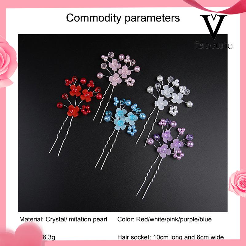 CODBunga Pengantin Mutiara Jepit Rambut Kecil Aksesoris Pernikahan Aksesoris Kepala Wanita-FA