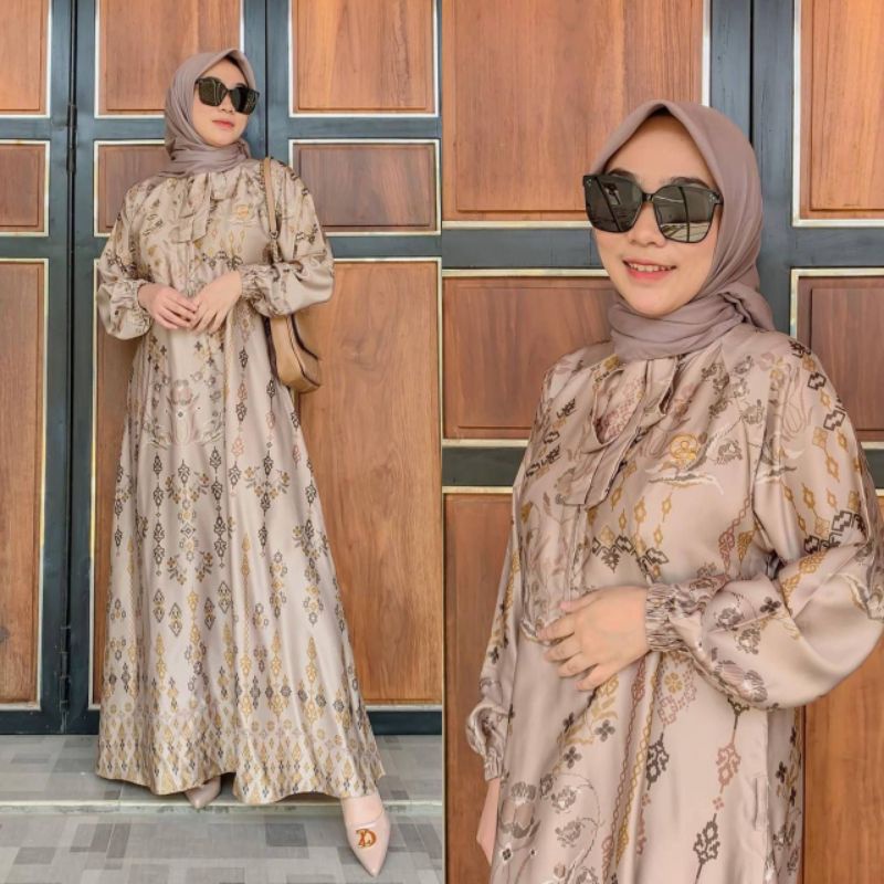 Gamis Silk Maxmara/Dress Silk Maxmara/Gamis Maxmara Premium/Dress Silk Maxmara Premium
