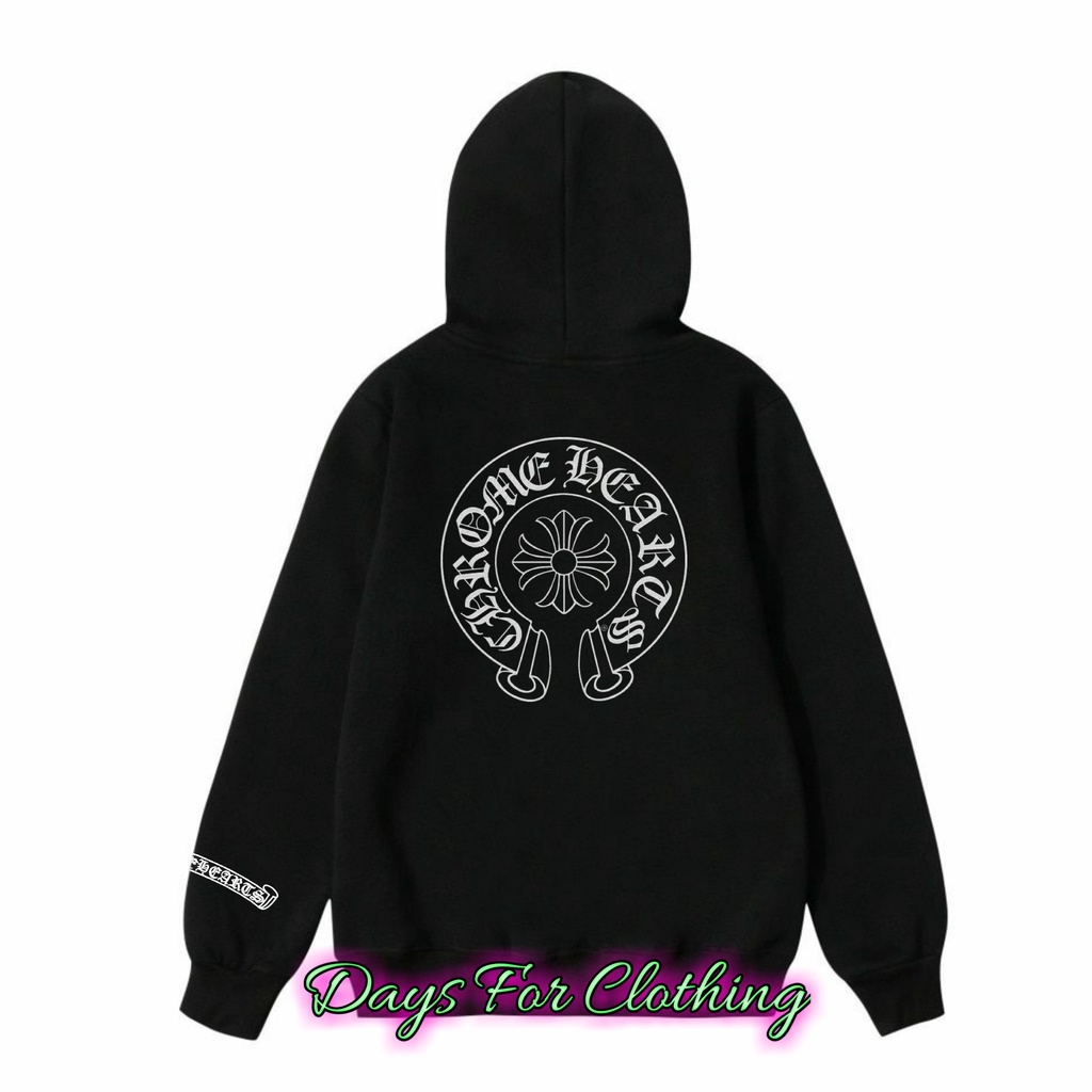 Jaket Chrome Hearts Sweater Hoodie Pria Wanita Cotton Fleece