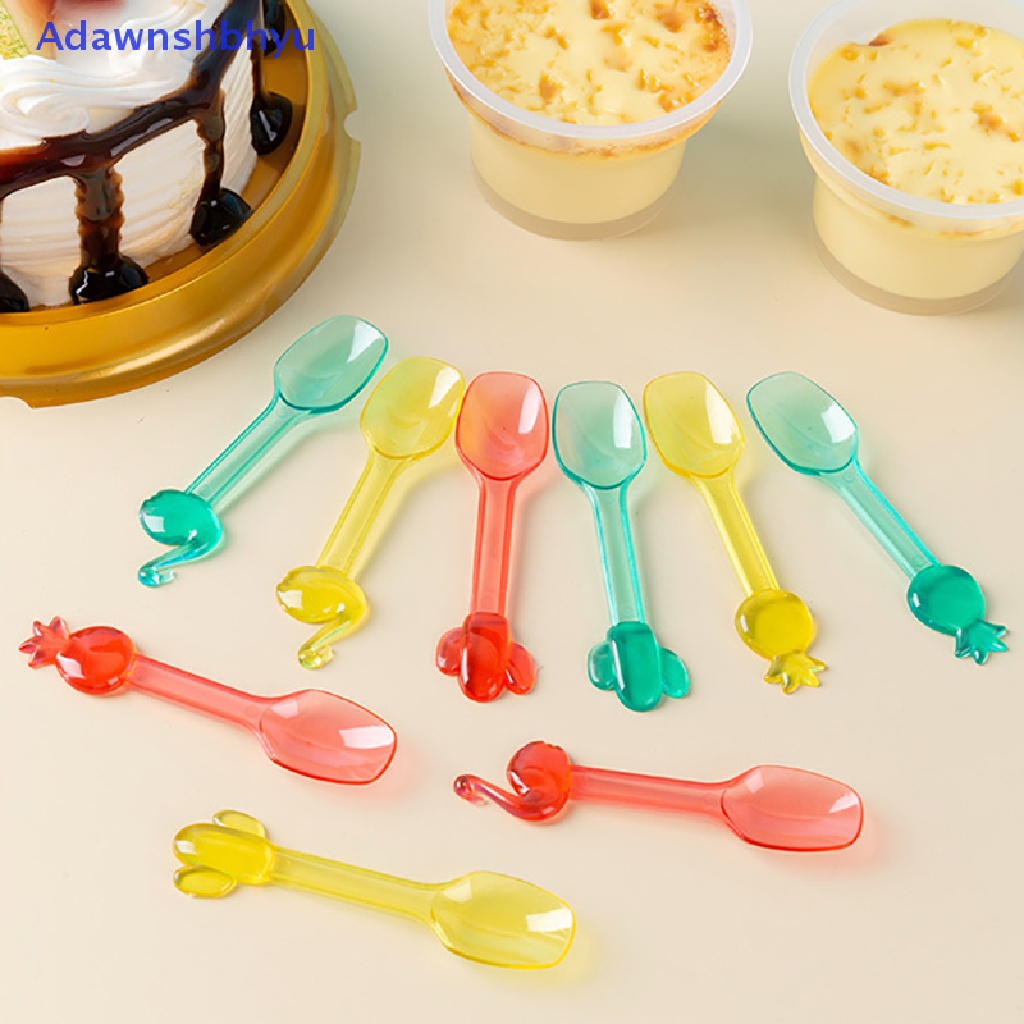 Adhyu 9Pcs Sendok Mini Lucu Piknik Sendok Buah Kue Es Krim Sendok dessert spoon ID