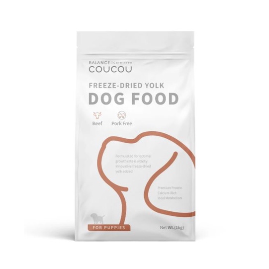 COUCOU PUPPY FOOD Beef 1KG Dry Makanan Anak Anjing Kering Pakan Pelet Coucou