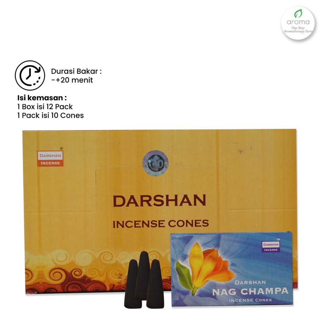 Dupa India (Aromaterapi) Cones - Darshan Nag Champa