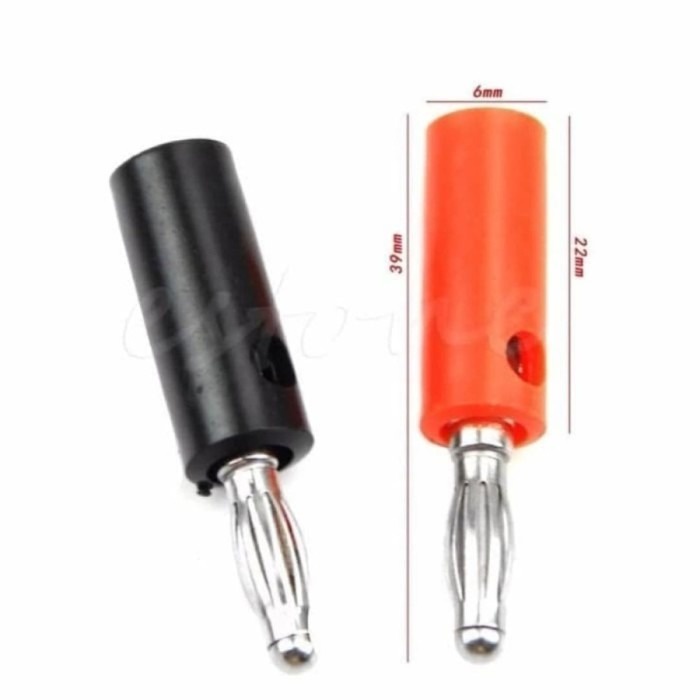 Jack Banana connector Jack banana merah Hitam Jack banana