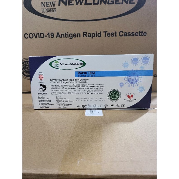 New Lungene Swab Antigen Nasal kemenkes Isi 25 Pcs Original Exp 2025 Bln 12