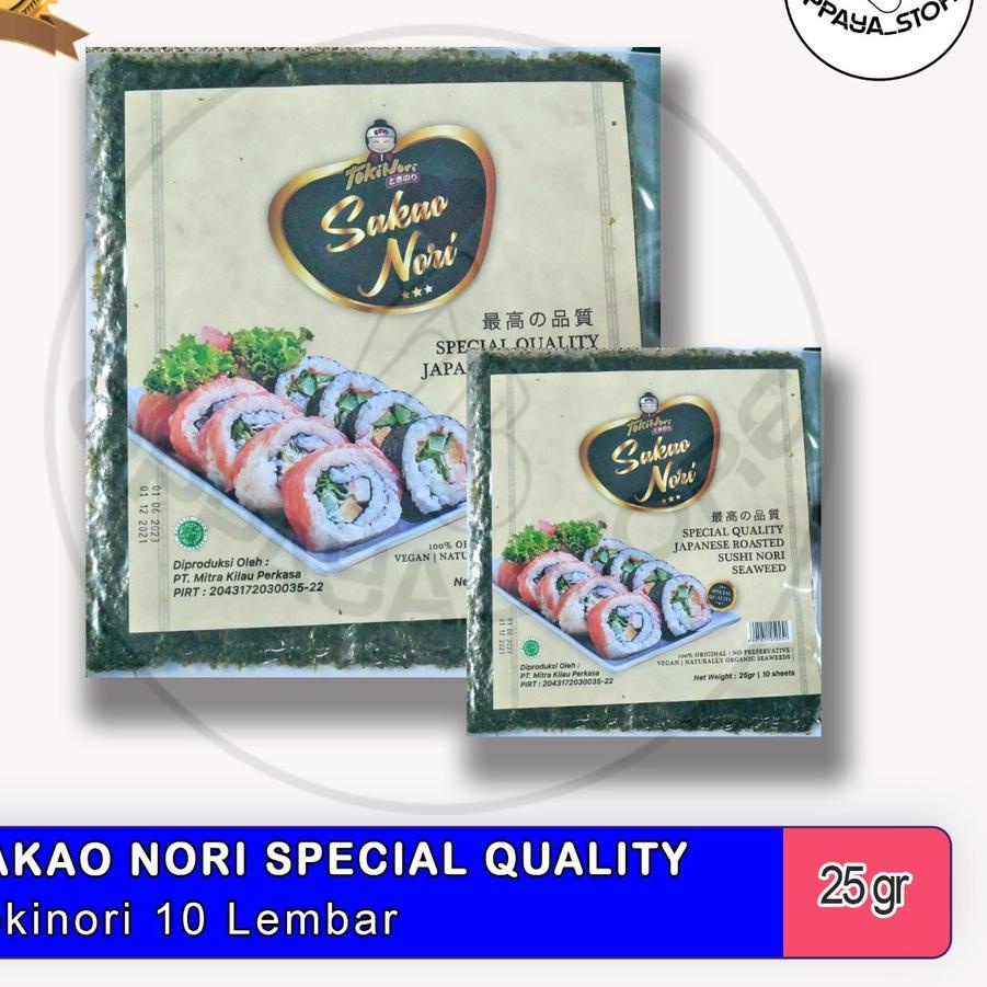 

✨MEGA ⚡ALE✨ Sakao Nori Sushi Spesial 10 Set Sushi Roasted Rumput Laut Halal Mui
