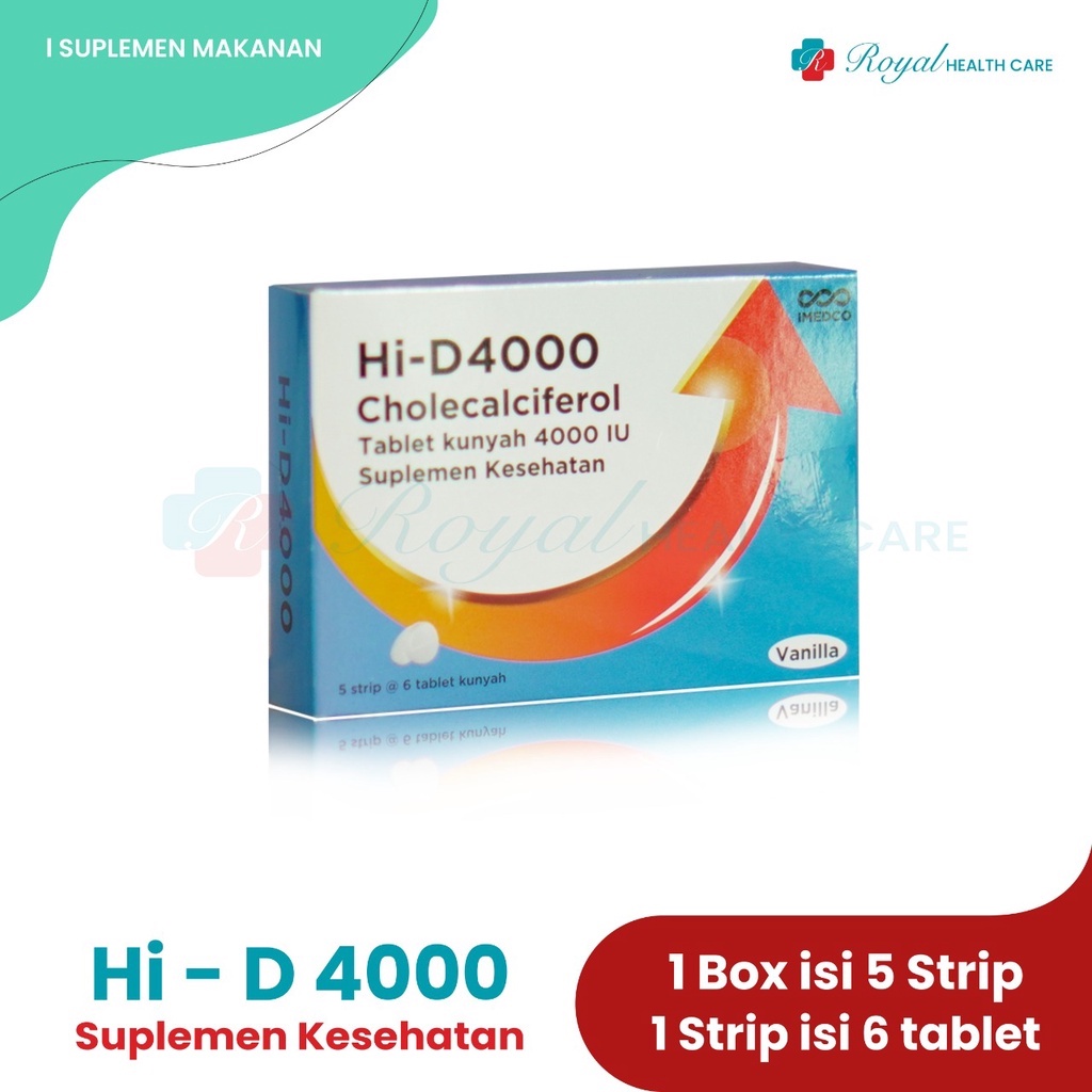 HI-D 4000 BOX 30 Tablet Membantu Memenuhi Kebutuhan VItamin D
