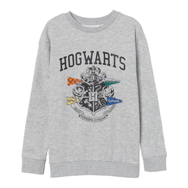 ( 8.8 ) Hoodie Sweatshirt H&amp;M Unisex Sablon Hogwarts, Flecee Katun Lembut Tebal, Free Papperbag