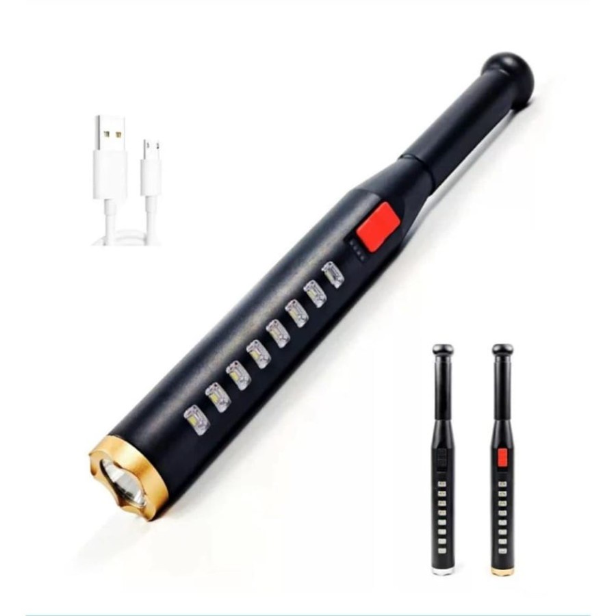 LSB8 - Senter 8 LED Flashlight Baseball USB Rechargeable