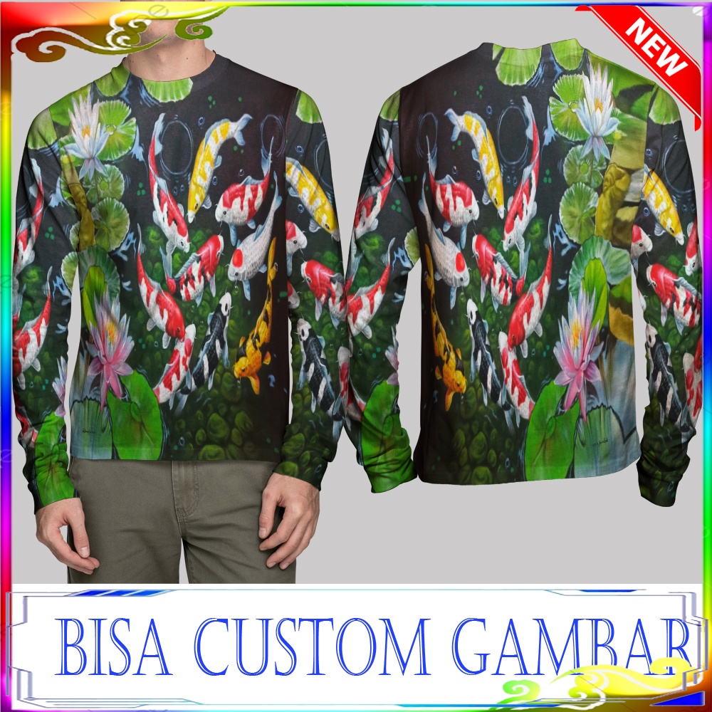 Kaos IKAN KOI TERBARU Jual Kaos Terkeren 3D Pul Print Pria/Wanita/Anak/Jaket/Hudie COD Termurah