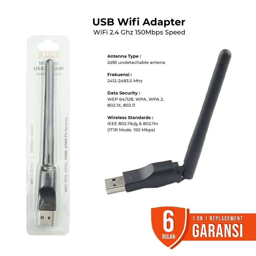 USB Wifi Wireless Mini Dongle Untuk Laptop Komputer PC + Antenna