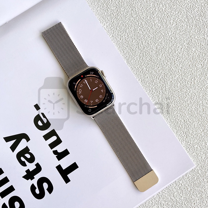 Milanese loop magnetic untuk Smart watch Strap 38/40/41mm 42/44/45mm for iwatch Tali jam Series SE 6 5 4 3 2 1