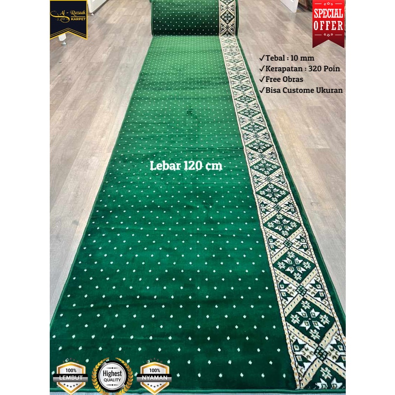 Jual Karpet Masjid Tebal Mm Meteran Murah Karpet Sajadah Karpet Mushola Per Roll Gizem Indo