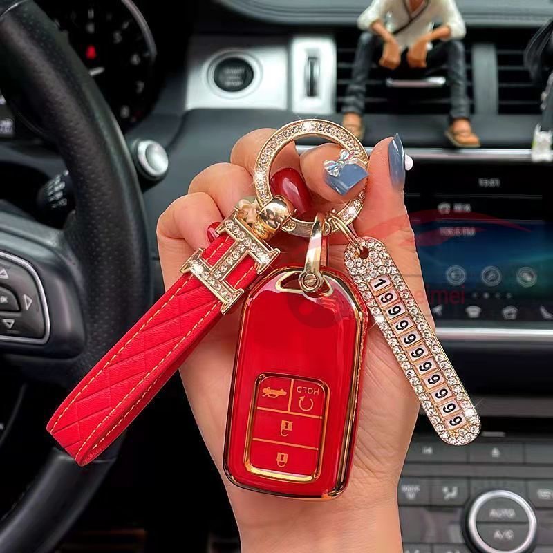 2/3/4buttons TPU Car Key Cover Case Remote Shell  For Honda Civic CRV BRV City Accord Key Case Keyless Smart Entry key