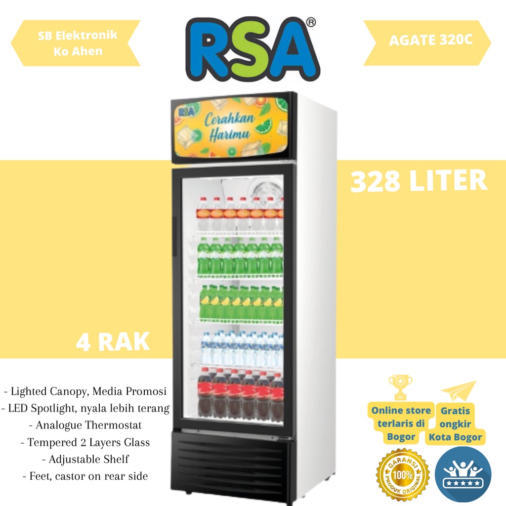 RSA AGATE-320C Showcase Chiller 328 liter