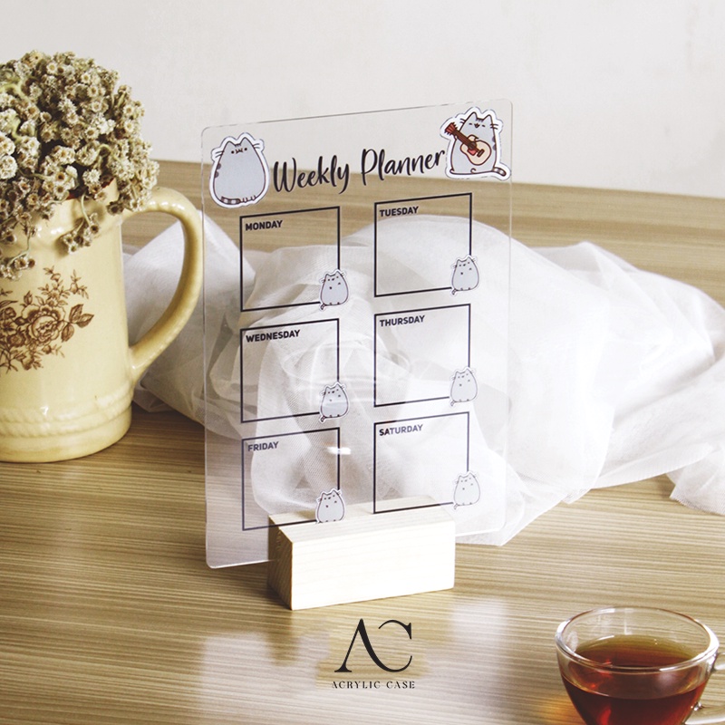 

Acrylic Daily Weekly Planner / Papan Jadwal Akrilik