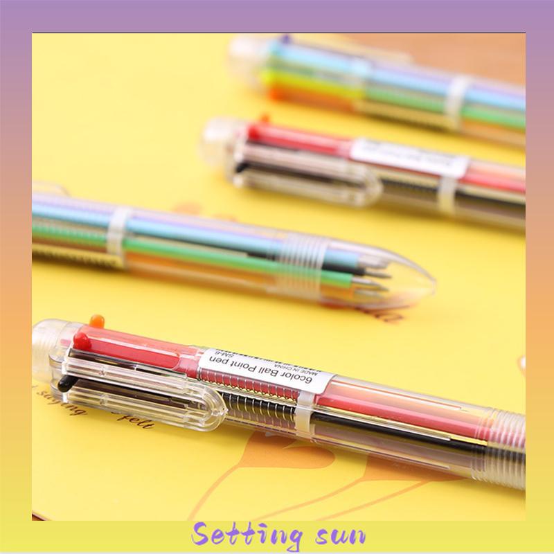 Bolpen 6-in-1 0.5MM Multi Warna Untuk Stationery Anak Sekolah Kantor bolpen TN