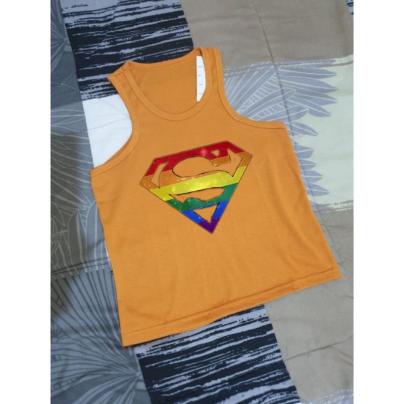 Singlet Anak Laki Dan Perempuan Untuk Anak Usia 2 sampai 10 Tahun Gambar superkids warna Kaos Anak Tanktop Anak Laki Laki Kaos Dalam Anak Baju Anak Laki