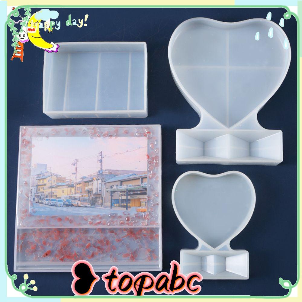 Top Resin Cetakan Kristal Epoxy Resin Liontin Cinta Hati Membuat Perhiasan Alat Cetakan Silikon